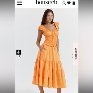 NWT, House of CB Phedra Dress, size small, tangerine